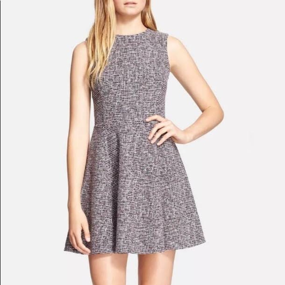 EUC Theory Tillora Tweed Fit & Flare Dress Size 2